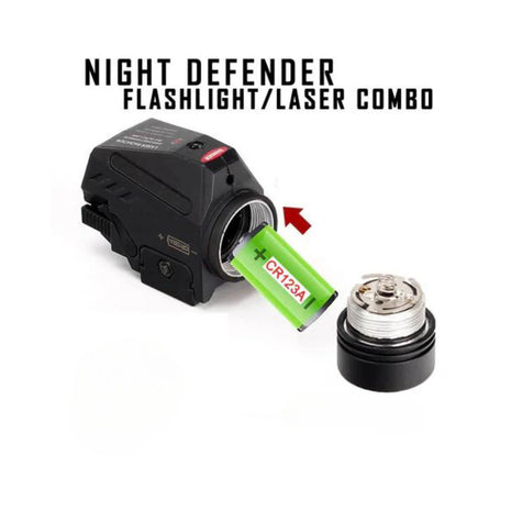 LINTERNA TÁCTICA DE COMBATE MATRIX DE 420 LÚMENES CON MONTAJE PARA ARMA Y LÁSER ROJO.